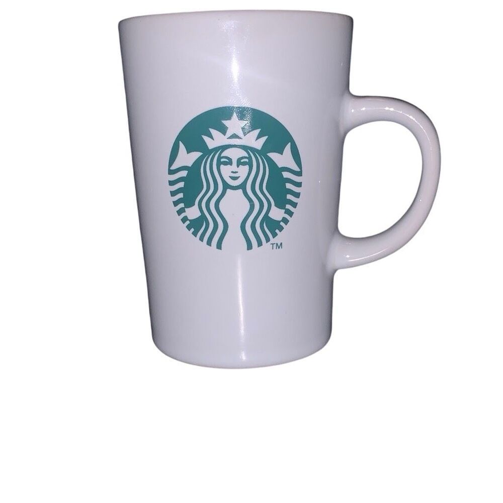 Vintage Starbucks 2011 Mermaid Siren Logo Coffee Mug Cup White Heavy Classic